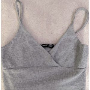 Shein Gray Crop top tank